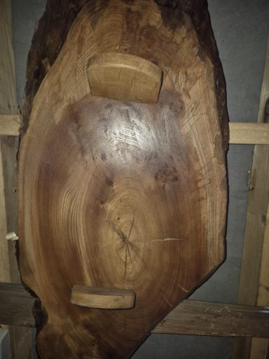 Solid Hardwood Double Bike Helmet Wall Rack