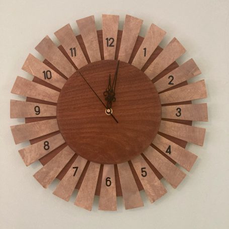 Mahogany and Tulip Wood Clock